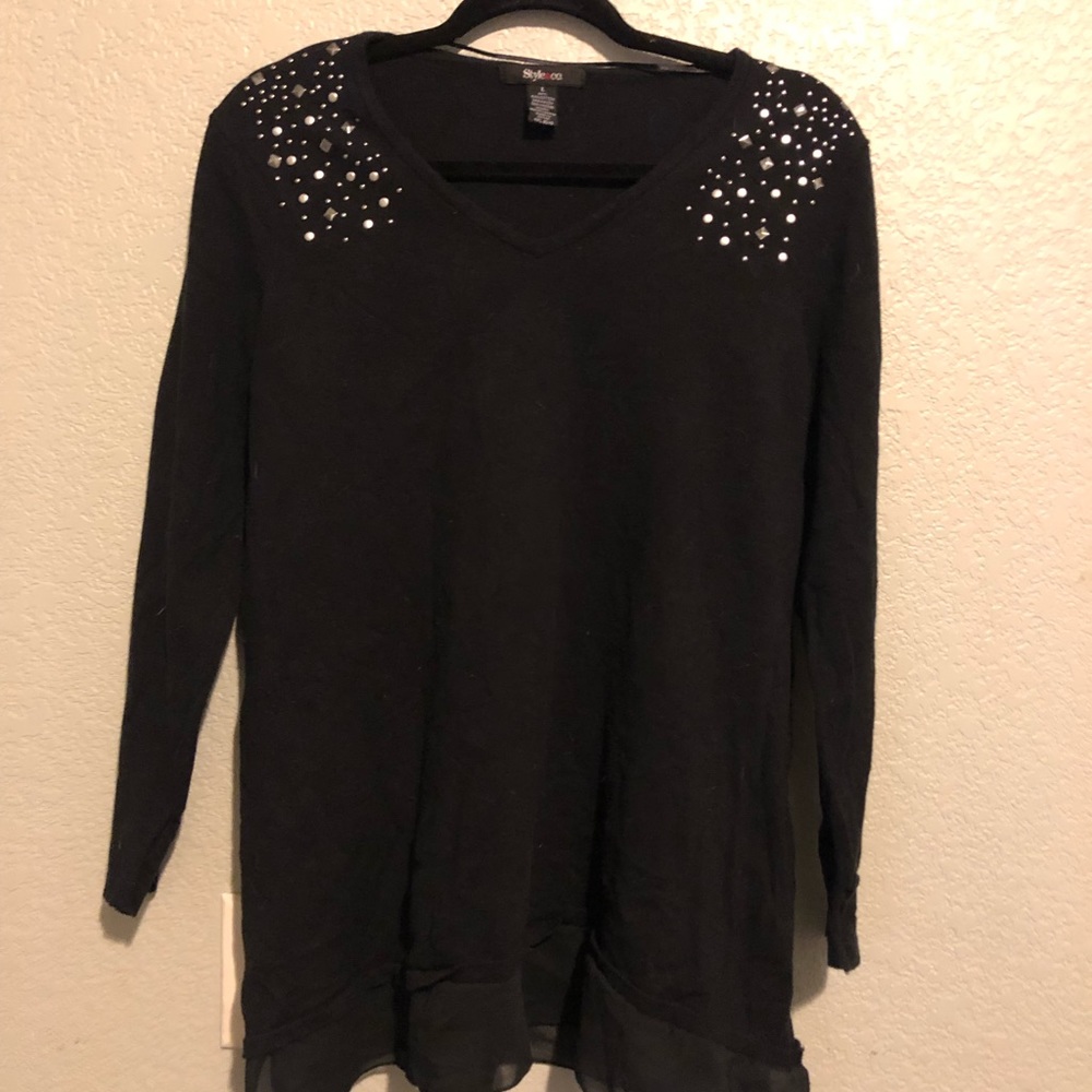 Style & Co Studded Sweater